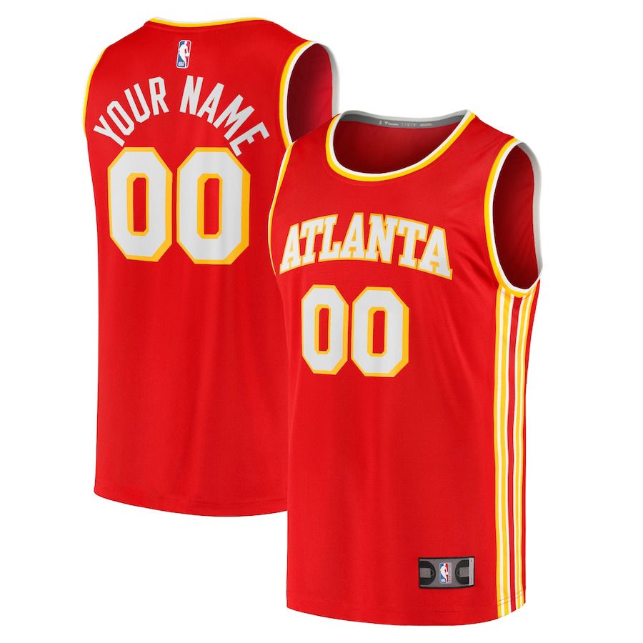 Men Atlanta Hawks Fanatics Branded Red Fast Break Replica Custom NBA Jersey